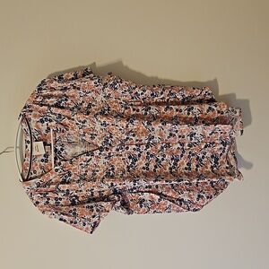 Smocked short sleeve blouse